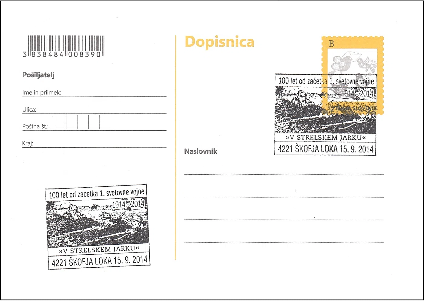 100 LET OD ZAČETKA 1. SVETOVNE VOJNE - V STRELSKEM JARKU